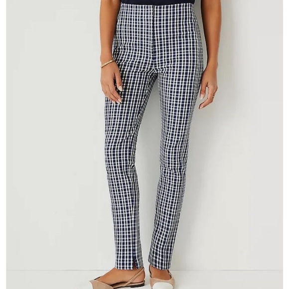 Like New Ann Taylor Plaid Audrey Bi-Stretch Pants - Picture 1 of 6